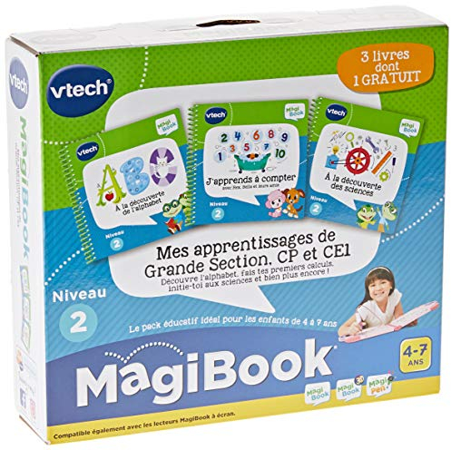 VTech 80-489005 MES APPRENTISSAGES DE GDE Section, CP & CE1 Magibook – Lernbuch, Mehrfarbig