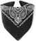 Karl Loven Bandana Schwarz 100% Baumwolle Premium-Qualität für Damen Herren Halstuch Kopftuch original Paisley Muster Headwear Haar Schal Ansatz Handgelenk Kopf Biker