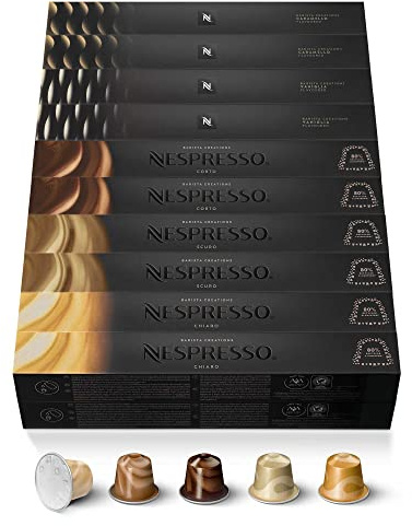 Nespresso Original - Assortiment Barista Creations 200 Capsules - 40x Chiaro, 40x Scuro, 40x Corto, 40x Vaniglia, 40x Caramello