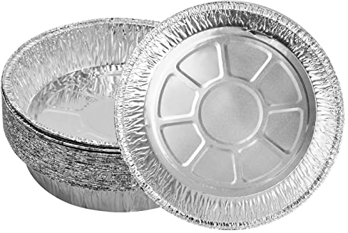 Kioiner 20 Teglie Rotonde in Alluminio 8 Pollici - Vaschette Usa e Getta per Cuocere Torte - Padelle per Forno - Pentole Rotonde