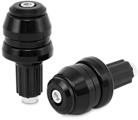 Baceyong 2 unidad contrapesos manillar moto, tapones universales para manillar de motocicleta de calle de 16-18mm, tapones CNC para manillar de motocicleta, tapón negro