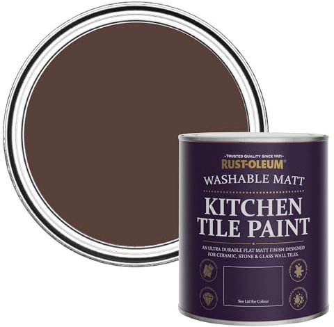 Rust-Oleum Red water resistant Kitchen Tile Paint in Matt Finish - Valentina 750ml
