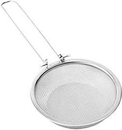 WJYWX Colino pieghevole in acciaio inox, colino scolapiatti in acciaio inox, setaccio per uso domestico, setaccio a rete fine (27,5 cm)