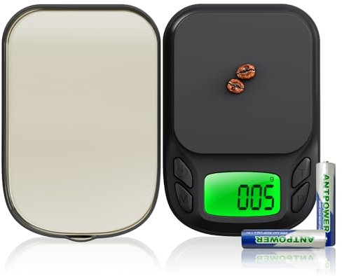 1000 g/0,01 g Präzision, Feinwaage für Münzen und Gold Feinwaage, multifunktionale Mini-Digitalwaage mit Kalibrierung und Tara-Funktion, 7 Einheiten, Grammwaage, Goldwaage, Schmuckwaage