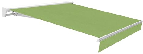 Wasabi Toldo Retráctil Exterior 300x250cm Verde – Estructura Semicofre de Aluminio - Lona Acrílica Protección Solar UV – Manivela Incluida – Manual Enrollable Terraza Jardín Balcón