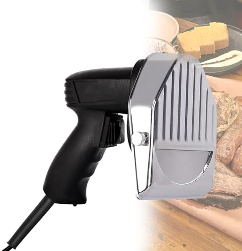 UORDBY Affettatrice elettrica Professionale per Kebab, Coltello Elettrico per Kebab con Lama da 100 mm, Coltello per shawarma Senza Fili/Wireless, per Griglie, cucine,ristoranti, Case Wiretype