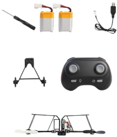 TTETTZ Remote Control Airplane RC DIY Model Plane Kit Electric Foldable Paper Flying Toy Powered Propeller Suitable Kids Learning And Outdoor Advent, Double Power