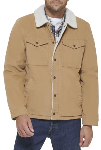 Levi's Veste de camionneur en velours côtelé Sherpa pour homme, peau, XX-Large