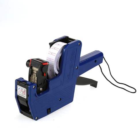 KSTE MX-5500 Precio Pistola Etiquetadora Kit, Impresión 8 Dígitos Etiqueta de Precio al por Menor de la Herramienta Etiqueta Marcador con un Rollo de Etiquetas y Juego de Tintas de Repuesto