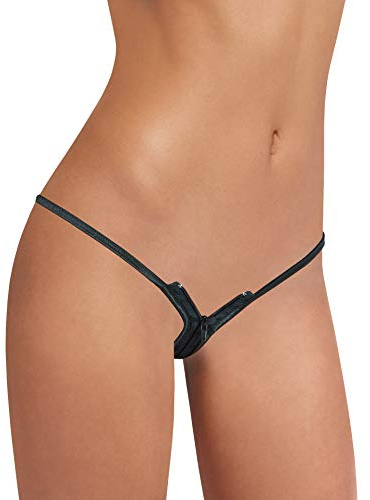 Sohimary 423 Donna Mini Perizoma String Cerniera XS S M 38 40 42 44 Nero