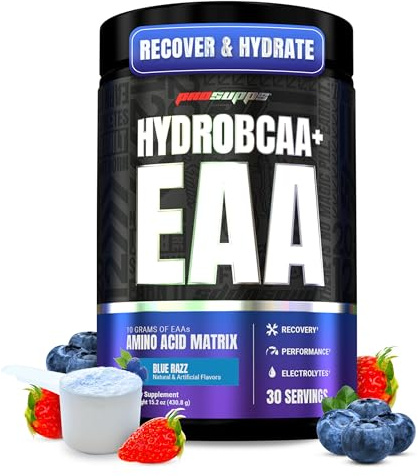 ProSupps HydroBCAA Essential Amino Acids Powder, Blue Raspberry