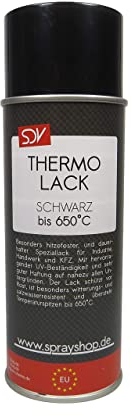 SDV Chemie Thermolack Spray schwarz bis 650°C 1x 400ml Auspufflack Ofenlack Motorlack Grill Lack