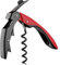 Professional Double Lever Corkscrew with Teflon Spiral and Knife – Stainless Steel and Ergonomic Handle – Includes Gift Pouch – Red