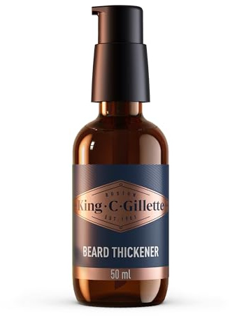 King C. Gillette Beard Thickener formulated with Vitamin B complex and Caffeine, 1.7oz