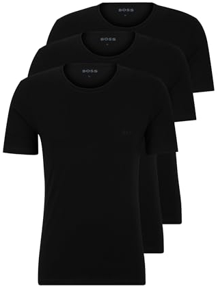 BOSS Hugo Herren T-Shirt Rn 3p Co T-Shirt, Schwarz, M