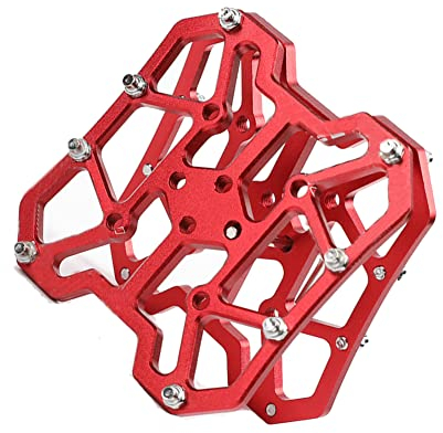 Aublinto Bicycle Pedal Platform Adapter, Aluminium Alloy Bicycle Click Pedal Adapter Pedal Platform Adapter Parts with Cleats for Road Bike MTB Estate