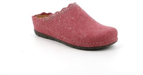 GRUNLAND PRAU CI2632 Amarena Rosso pantofole Donna feltro re-Soft Strass 37