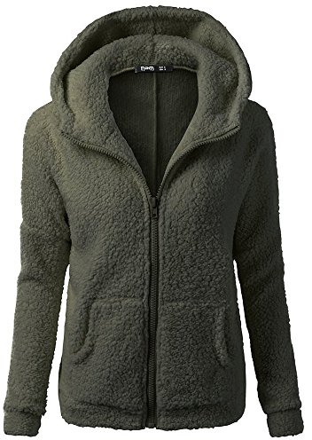 2025 Chaquetas de Felpa Suave para Mujer Cálida Cremallera Abrigo con Capucha Casual Suéter Ligero y Cómodo Sweatshirt Hoodie Talla Grande Rapa Mjuer Invierno Blusas Tops Cazadora Jersey