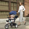 OHMG Kinderkraft 3-in-1-Kinderrad, mitwachsend, Laufrad, skalierbar, Baby-Trike, mit faltbarer Sonnenblende und abnehmbaren Pedalen (blau, 1)