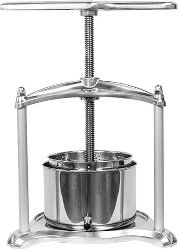 LXWKAI Pressoir à Raisin, Moulin à vin Manuel, pressoir à vin à Fruits avec Structure Triangulaire et poignée en T pour la Fabrication de vin, de Miel, de jus (3L)