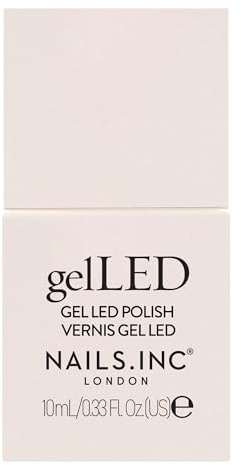 Nails.INC GelLED UV/LED Gel Nail Polish, Ballet All Day, Light Pink Nude, Long Lasting, High Shine Colour, Quick Cure Formula, Cruelty Free, Art Gel Manicure At Home, 30-60 Second Cure Time, 10 ML