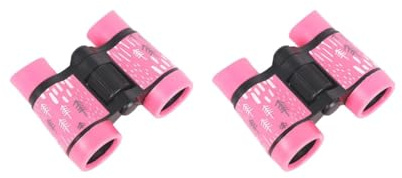 2 set med teleskopgåva hög upplösning barnkikare för vandring resor pojkar flickor rosa