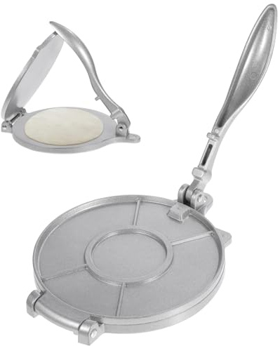DECOMELODY Prensa Para Tortillas De Acero Inoxidable 20 Cm Prensa Para Tortillas De Harina Antiadherente Práctica Amas De Casa Cocina Diaria