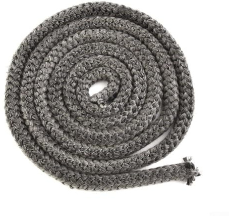 Besttoolifes Sello de cuerda de fuego de fibra de vidrio negro para estufa de leña y puerta de quemador de leña, 10 mm/12 mm de diámetro, 2 m de longitud, resistente a altas temperaturas (12 mm)