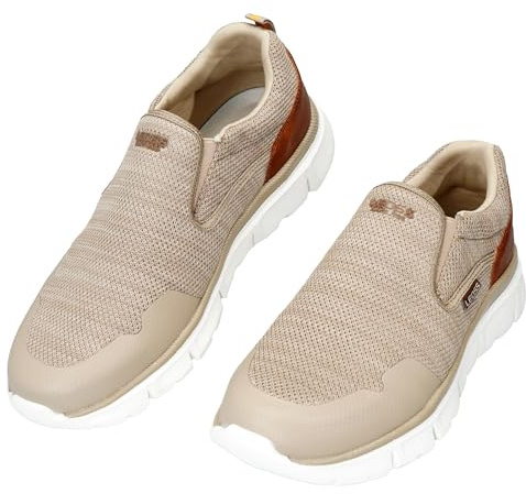 LEOSS ORIGINAL Scarpe Running Uomo Scarpe Comode a Scatto Leggeri Supporto Plantare Respirabili Senza Cinturini Facili da Mettere Corsa Leggera (Cachi, 41 EU, MLE250487-8)