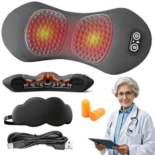 wirbelfrei - 3 i 1-terapikudde, Ergopur 3-zons-ErgoFlow djupmassageapparat, Triple Fusion ryggmassör med draglyft, vibrationsmassage och varm kompress för midja (USB-B)