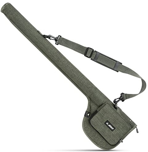 Lixada Leinwand Angelrute Tasche Tragbare Rutentasche Faltbare Angelkoffer, Angelrute Werkzeuge Angelausrüstung Angelgerät Tasche, Rutentasche Rod Case für Angelruten