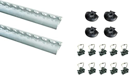 Starterset! 2x2m Airlineschienen Zurrschiene halbrund + 10x Fittinge+ 4X Endkappen