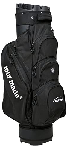 Tour Made Golfbag Cartbag ohne Schlägerklappern I großes Kühlfach I Herren & Damen I Golf Bag mit Organizer I durchgängige Schlägerfächer