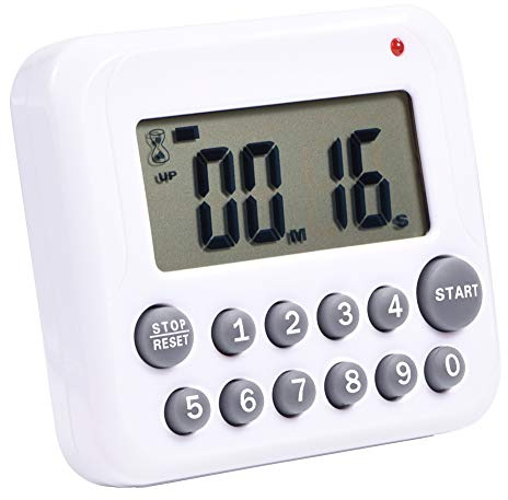 Timer da conto alla rovescia per cucinare Orologio digitale con timer LCD grande da 99 minuti Cronometro con allarme forte per cucinare Doccia da bagno Insegnante Timer e
