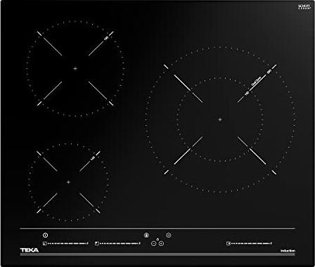 TEKA Placa Inducción 60 cm, 3 Fuegos, Touch Control Multislider, Power Plus, Stop & Go, Indicador de Calor Residual, Auto Lock, Modelo IBC 63015 MSS