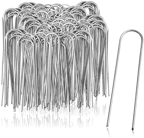 com-four® 200x Erdanker 150x25x3mm aus beschichtetem Stahl - robuste Erdnägel zur Befestigung von Unkrautvlies und Folien - Bodenanker für Garten und Camping - rund (200 Stück - 150x25x3mm)