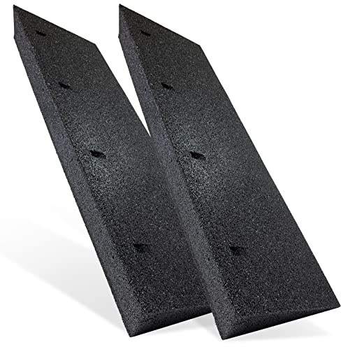 Bordsteinrampe Gummi schwarz 2X I Breite: 100 cm I Höhe: 110 mm I Rampe Gummikeil Rollstuhlrampe Auffahrrampe Auffahrkeil Auffahrhilfe Türschwellenrampe Autorampe