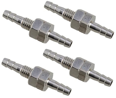 4Pcs 1/8 in 4mm Straight Bulkhead Fitting Hose Barb Tube Connectors Adapters