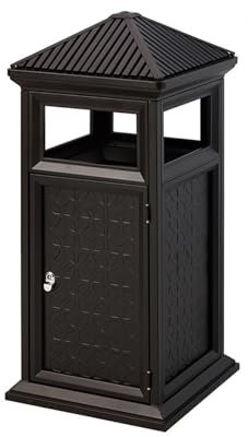 Cenicero Exterior Cubo de basura for exterior, columna de ceniza de acero inoxidable, Cubo de ceniza Vertical, cubo de basura comercial for patio comunitario y calle Cajas de Ceniza (Color : B)
