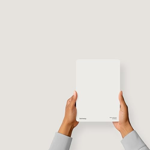 Hemway Off White Peel & Stick Sample Interior Paint | A5 Accurate Colour Swatch, Mess-Free Alternative to Paint Tester Pots, Easy To Use, Eco-friendly, for Kitchen Bathroom Living Room