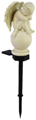 Lampada Solare Angelo - Luce Solare A LED, Luce Da Giardino Solare Esterno, Lampada Da Paletto Da Giardino Solare Decorazione A LED Angelo A Energia Solare Luce Della Via Impermeabile, Luce