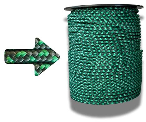 Knotty – Geflochtenes Seil 4 mm x 100 m – Robustes Paracord, multifunktionales Seil für Heimwerker, Gartenarbeit und Bootsfall – Ideale Schnur für DIY-Projekte, Biwak, Bushcraft