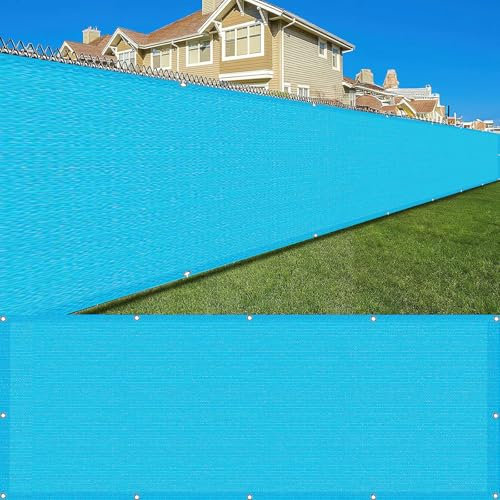 LIUNADM Brise Vue Balcon 60 x 120 cm UV Résistant, Opaque, Résistant Au Vent Brise Vue Balcon, Clôture Aux Déchirures, pour Jardin Extérieur, Bleu Ciel