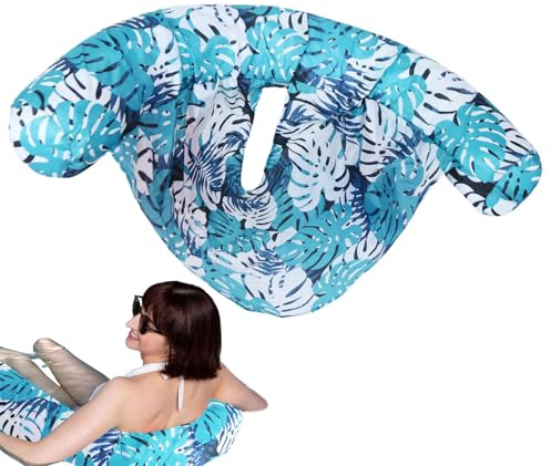 Float uppblåsbar pool – bärbar strandflotte hamock | flytande nudel med ryggstöd, solstol för män, kvinnor, barn, sommarsimning, utomhusavslappning, divor
