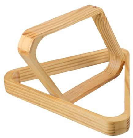 HONITANO 2 Triangolo per Biliardo in Legno Massello Supporto per Palline Ball Accessori Biliardo Portatile e Facile da Trasportare per Tavoli da Casa e