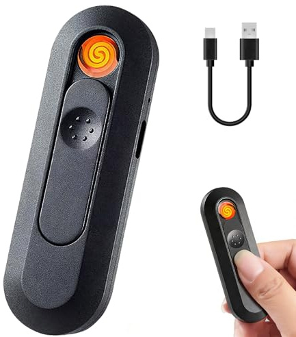 Accendino elettrico, accendino ricaricabile tramite USB, antivento, senza fiamma, regalo per la festa del papà