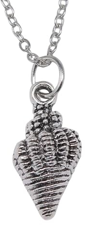Antik silverfärg 19 x 10 mm snäcka halsband kort kedja kraghalsband