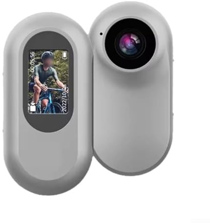 1080P HD för mini kroppskamera för motorcykelutrustning, hjälmfäste, vandringsutrustning eller taktisk utrustning, magnetisk fastsättning (vit)