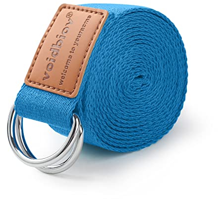 Yoga Assist bälte 1,85–2,5 m, naturlig bomullskänsla, kan fixa hållning, förbättra kroppens flexibilitet och hjälpa till med muskelsträckning