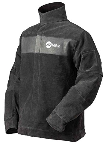 Miller Electric Flame-Resistant Jacket,Gray,Size M